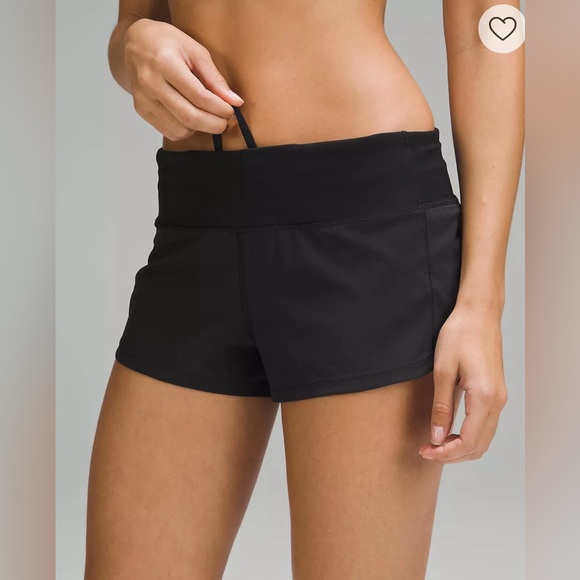 Lululemon Black Speed Up Low-Rise Lined Short 2.5" Running Lightweight 8 M - Picture 3 of 9